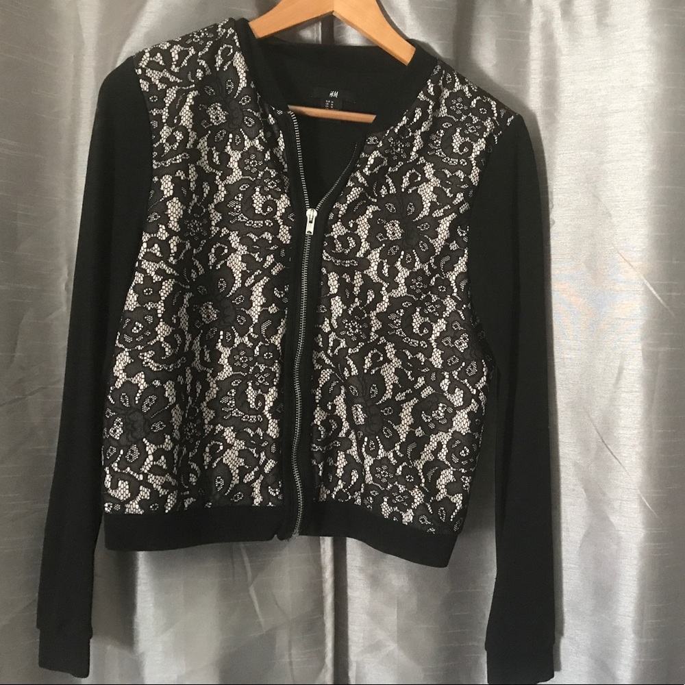 Black lace sweater
